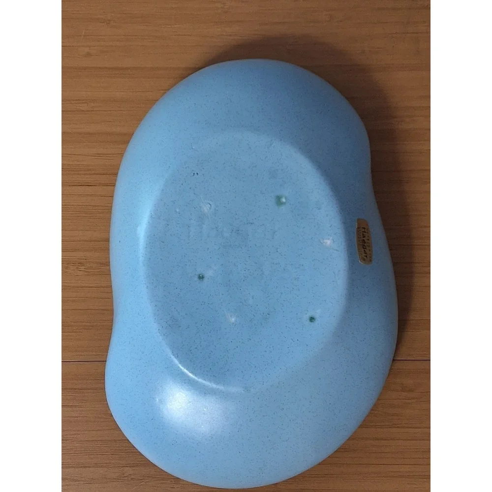 Haeger Potteries Mid Century Modern Blue Biomorphic Ceramic Planter Bowl